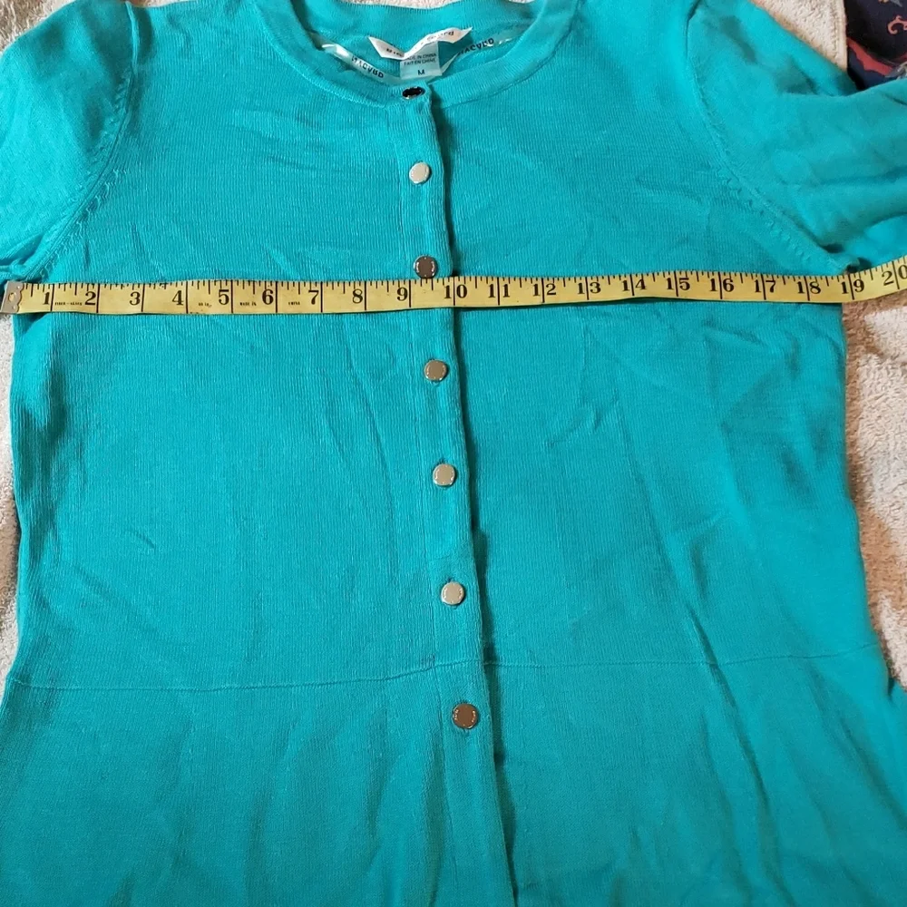 Bianca Nygard Turquoise Women's Cardigan Sweater - Picture 4 of 9
